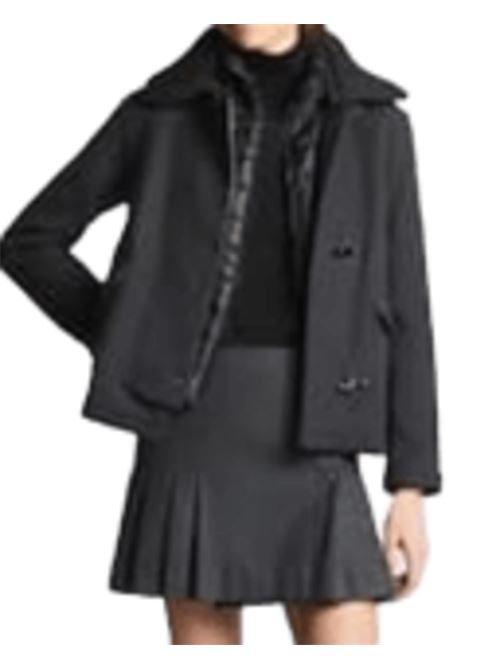 Giaccone da donna in pura lana, corto, colore grigio FAY | NAW12513300XMLB801